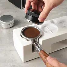 ステンレス製 コーヒー圧粉器【三枚羽根デザイン・エスプレッソ用】
