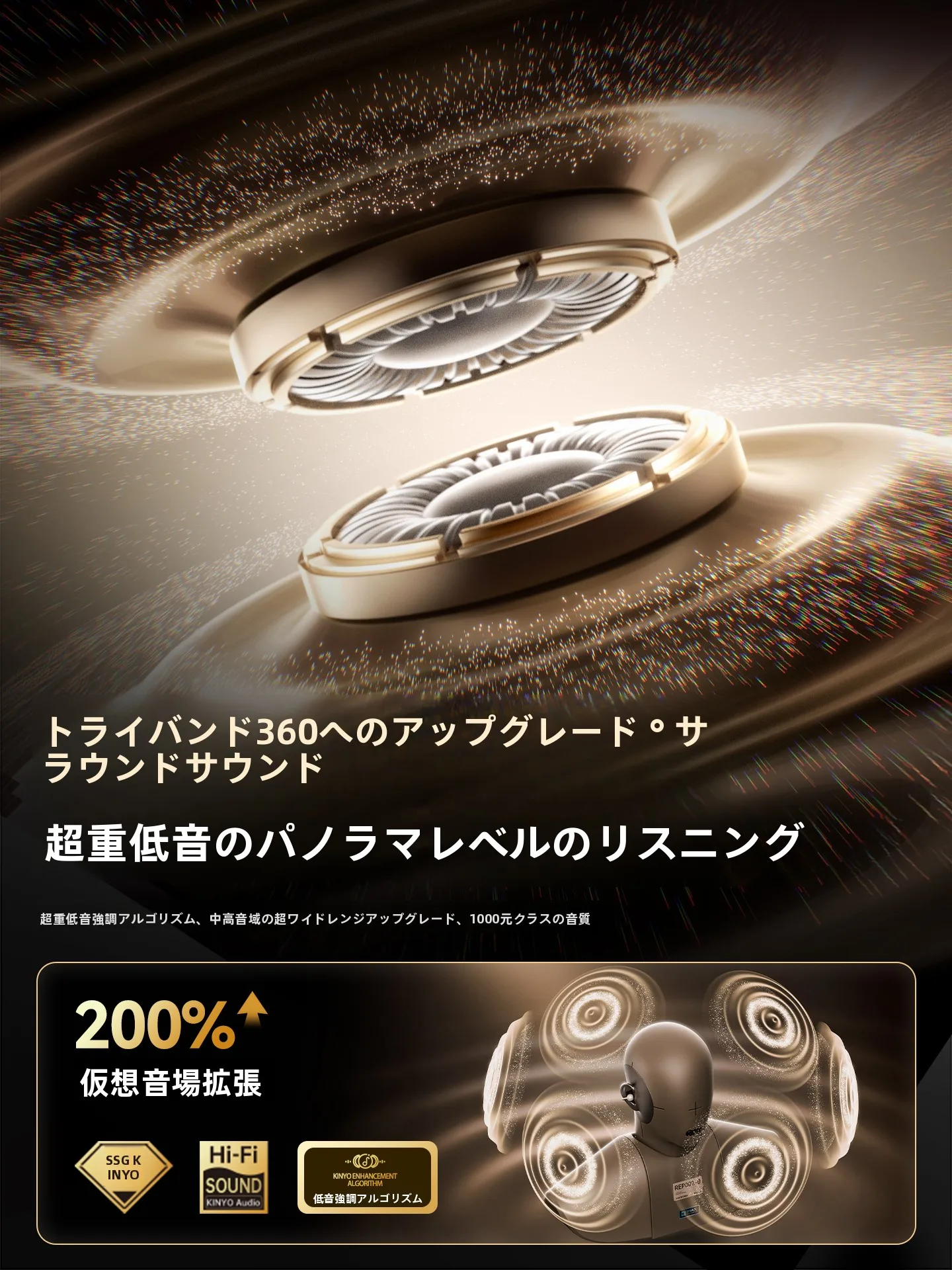 Bluetooth骨伝導イヤフォン ワイヤレススポーツ用 フルスイートサウンド