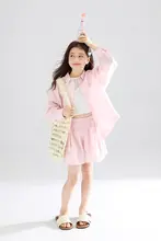 夏用 女児用軽量サマーコート【物理的防晒・ピーチピンク・快適な着心地】