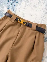 小柄向けの九分丈カーゴパンツ【ブラック・カーキ・ゆったりしたデザイン・ハーレムスタイル】