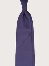 ブルー＆パープルドット柄 メンズ真 silkネクタイ【全手工・半裏仕立て・三層】