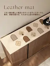 レトロ風リネン調テーブルマット【防水・防汚・洗浄不要】