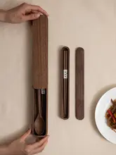 携帯用カトラリー収納ボックス 和風 一人用 木製 箸 スプーン セット