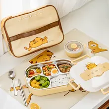 SHUEHO 弁当箱 ランチボックス キッズ 男の子 女の子 ステンレス 仕切り付き 通学 給食