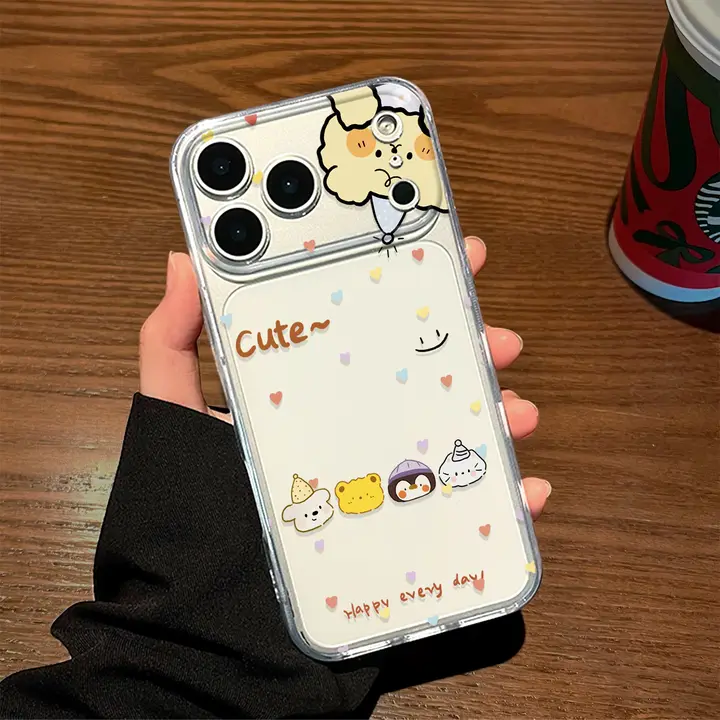 かわいい動物デザインのiPhoneケース【iPhone対応・透明・シリコン製】