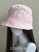 小顔効果のあるピンクの抽绳付き漁師帽【軽量・通気性・日よけ・折りたたみ可能】