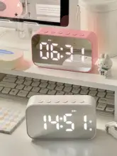 シンプルなデザインのデスクトップ時計【多機能・Bluetoothスピーカー・大音量・アラーム機能】