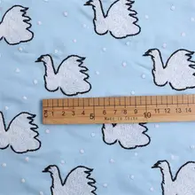 白鹅绒刺繍キャンバスバッグ【手作り・仕切り付き】