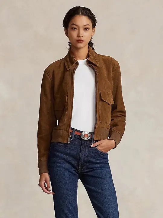 RTW レディースショートスエードジャケット【春秋用・ヴィンテージスタイル・スリムフィット】