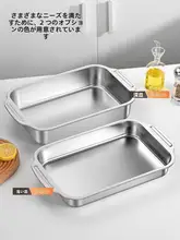 ステンレス製 長方形焼き魚皿【食品安全・厚手設計・フライパン一体型・非粘着加工・蓋付き】