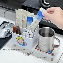 かわいいデスク用吸水コースター【オフィスに最適・シリカゲル素材・マグカップ収納】