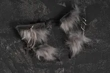 狼耳デザインのヘアバンド【グレー・アンダーグラウンドスタイル・コスプレ用】