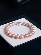 淡水パールピンク紫色ブレスレット【極上の柔らかさ・カラフルデザイン】