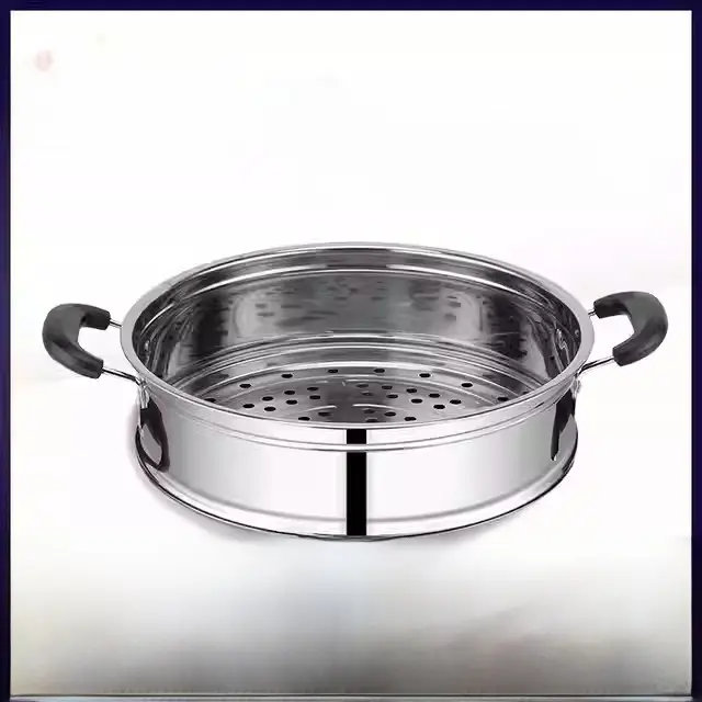 厚手ステンレス製蒸し器【家庭用・ガス・IH対応・鍋・蒸し料理にも最適】