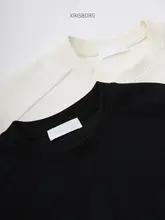 白色モダール混紡長袖Tシャツ【秋冬用・クルーネック・インナーウェア】