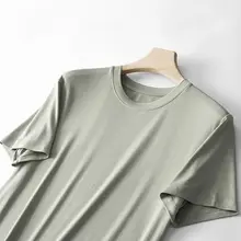 快適な着心地のモダール素材 メンズ夏用Tシャツ【薄手・無地・クルーネック・短袖】
