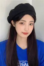 夏用薄手通気性ベレー帽【レトロ感・パフ模様・多用途】