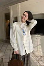 レディースベーシックロングスリーブシャツ【カジュアル・重ね着対応・ルーズフィット】