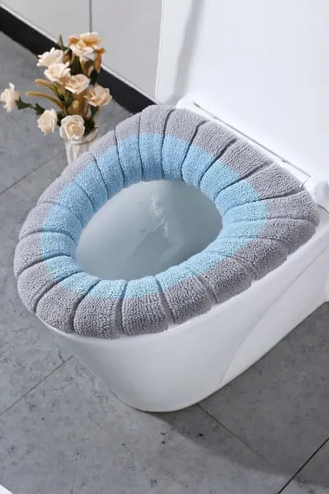 冬用毛足の長いトイレシート【U型・家庭用・洗える】