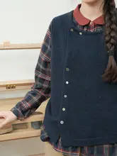 秋季向けのウールニットベスト【ゆったりしたデザイン・女性用】