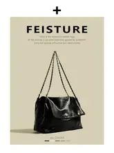 ショルダーバッグ レディー  ス シルバー チェーン付き シンプル 上品「FEITURE」