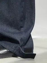 デニムパンツ メンズ ストレート ワイド ステッチデザイン ウォッシュ加工 インディゴ アメカジ ヴィンテージ 春秋「WASSUP」