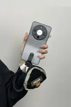 グラデーショングレーのスマートフォンケース【穴あけ不要・ショルダーバッグ対応】