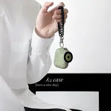 AirPods Pro2用 明るい抹茶グリーンのイヤフォンケース【Bluetoothワイヤレス保護ケース・Apple対応】