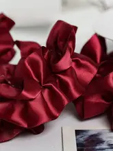 4.0cm 手作り DIY 花柄リボン 装飾用服飾縁取りテープ【褶みデザイン】