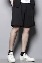 ハーフパンツ メンズ スーツ生地 ドローコード バギー 涼感 ストリート 夏