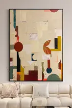 現代抽象アート装飾画【幾何学模様・リビングルーム用・デザイナーズアート】