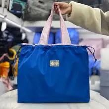 新色の巾着型エコショッピングバッグ【大容量・手提げ・片肩掛け・無地】