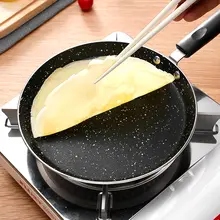 フッ素加工の非粘着性パンケーキフライパン【多用途・平底・スイーツ調理用】