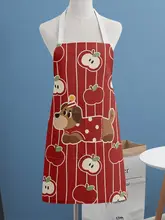 可愛いドット柄のペットデザインエプロン【男女兼用・防水・夏用】（セットアップ対応）