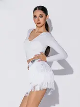 HCDance リバーシブルデザインのラテンダンス衣装【フリンジスカート・トップス・ショートパンツ付き】（セットアップ対応）