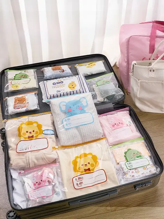 マタニティバッグ収納袋、赤ちゃん専用衣類シール