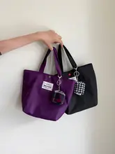 大容量ナイロン手提げバッグ【厚手・通勤用・二色展開】