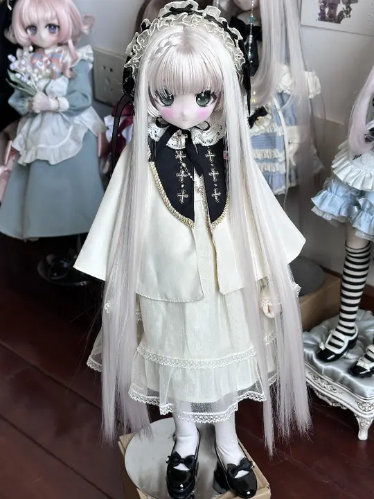 軽量ストレートヘアウィッグ【新色・長さ三分・BJD用】