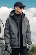 工事用ダウンジャケット【フード付き・保温・冬用・白鹅绒使用】