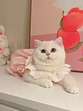 夏用 猫用可愛いワンピース【子猫用・ペット用・薄手・マカロンカラー】