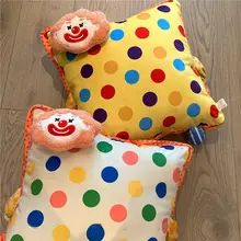 クッション ぬいぐるみ ピエロ カバー 洗濯可 ソファ オフィス 車内 和室 レディース