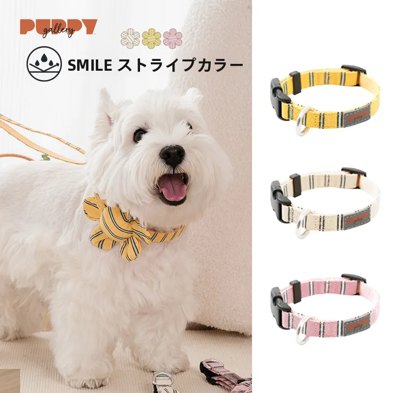 花柄ストライプの犬用首輪【小型犬用・リード付き】の実用性と選び方
