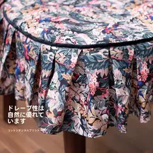 ヴィンテージ風 フリル付き椅子用クッション【コットンリネン・洗濯可能・加厚タイプ】