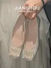 高級感あるバタフライデザインのハイヒール【クリスタル装飾・パール付き・粗めヒ  ール・マリージェーンスタイル】