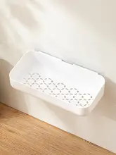 キッチン用壁掛け収納ラック【穴あけ不要・調味料収納・水切りバスケット】