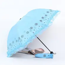 折りたたみ日傘 レーストリム付き ブラックアウト 晴雨兼用 UVカット
