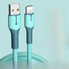 液体シリコン製のApple互換急速充電ケーブル【iPhone・長さ調整可能・ライト付き】