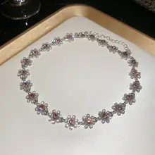 極上の柔らかさ デザインフラワー ペンダントネックレスとブレスレット【フランス宮廷スタイル・ロマンティック・デコレーション・レディース】（セットアップ対応）