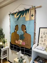 壁掛けタペストリー ブランケット 背景クロス おしゃれ 上品 寝室 リビング ソファープラケット ひざ掛け インテリア