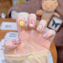 夏用クリアネイルチップ【純手作り・透明感のあるデザイン・高級感】